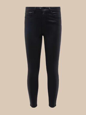 L'AGENCE High Rise Skinny Jean Black Coated Denim